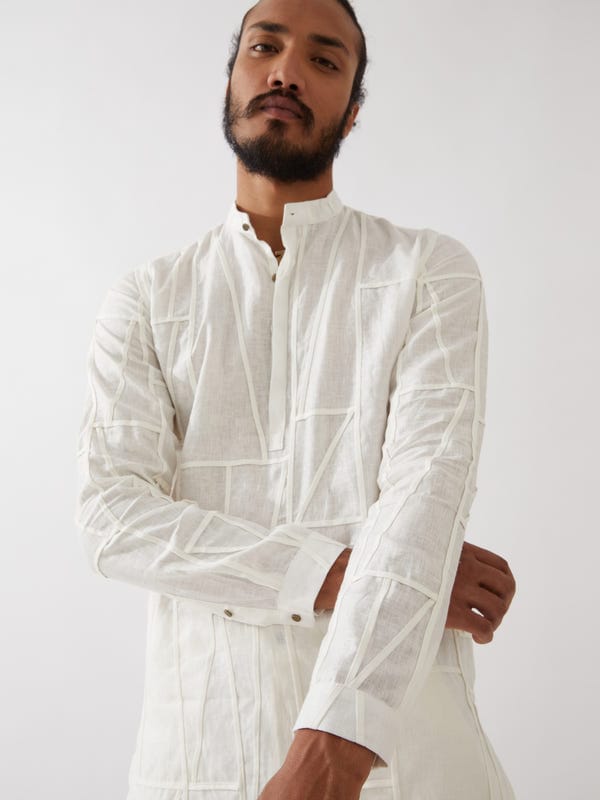 SON OF A NOBLE - SNOB — LEBI KURTA - WHITE