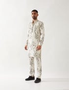 ELIJAH BRICKS KURTA SET - IVORY view 3