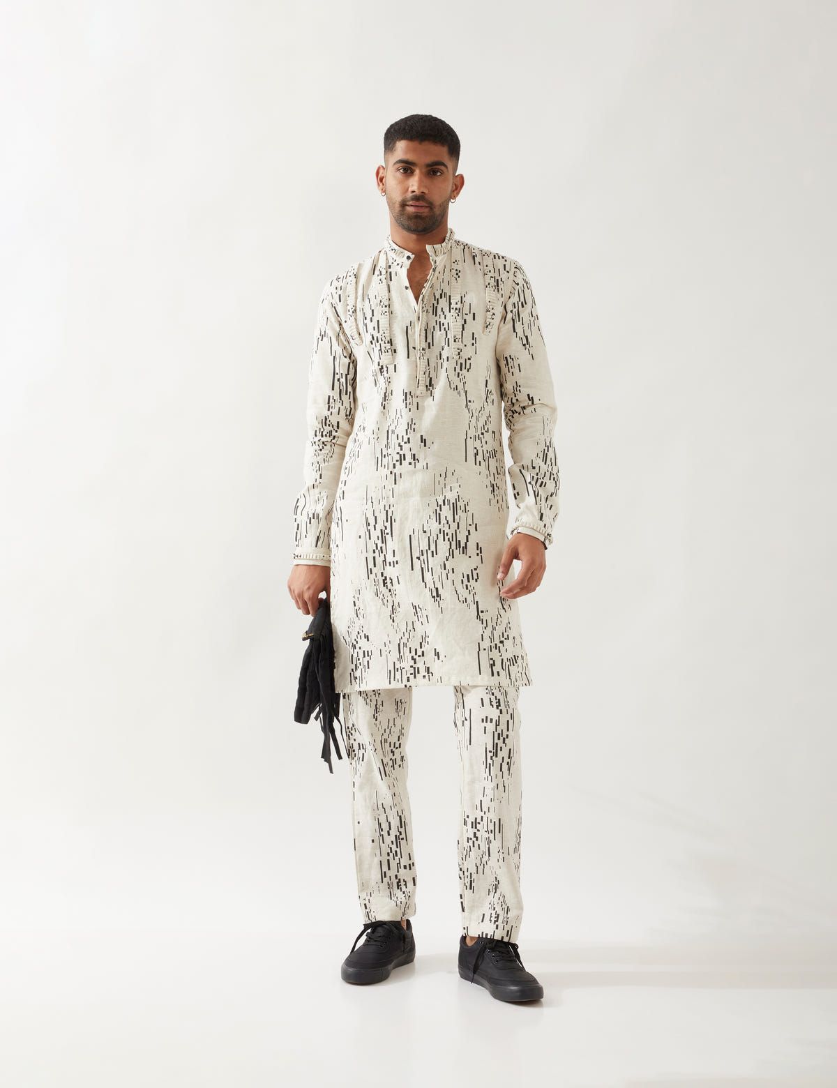 ELIJAH BRICKS KURTA SET - IVORY - image 6