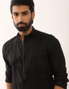 MANAV KURTA - BLACK view 1