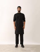 MANAV KURTA - BLACK view 2