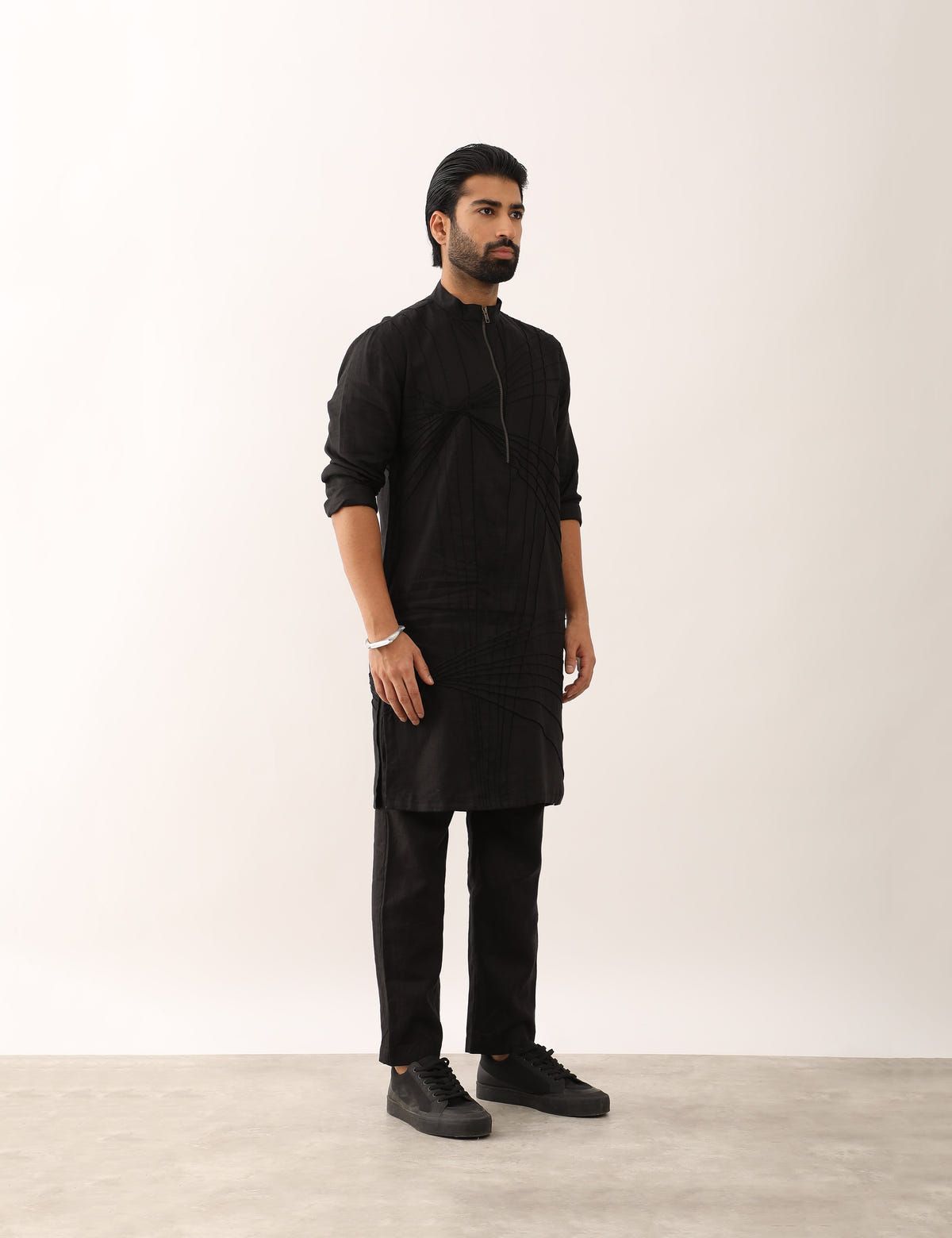 MANAV KURTA - BLACK - image 3