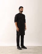MANAV KURTA - BLACK view 3