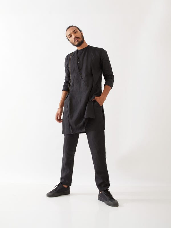 SON OF A NOBLE - SNOB — HUNTER KURTA SET - BLACK