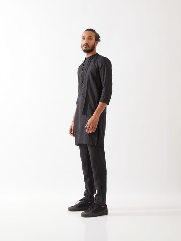 SON OF A NOBLE - SNOB — HUNTER KURTA SET - BLACK