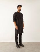 AZAM KURTA SET - BLACK view 3