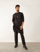 AZAM KURTA SET - BLACK view 4