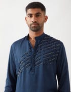 WYNN KURTA SET - NAVY view 2