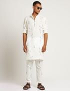 SHERWOOD KURTA BOTANY - WHITE view 2