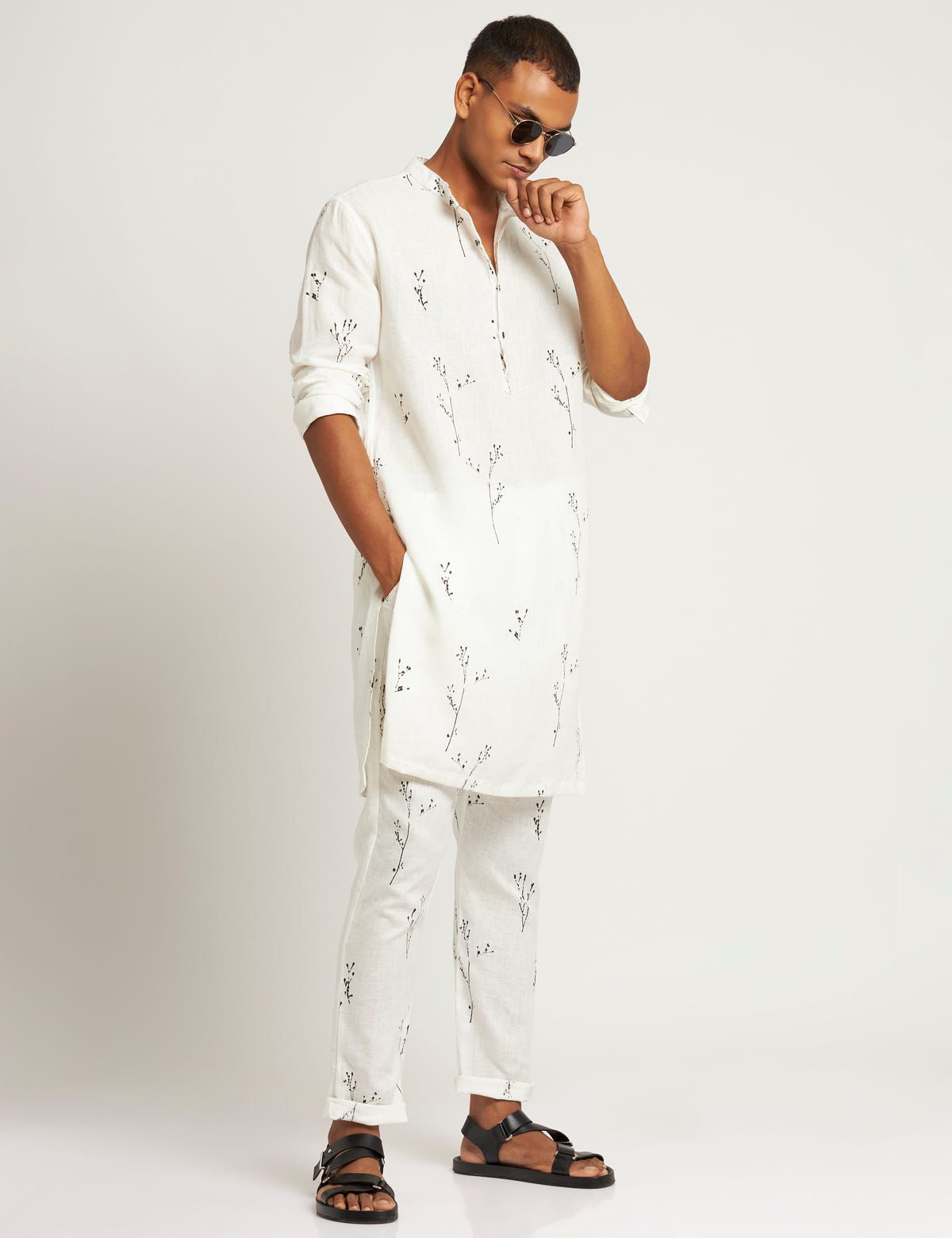 SHERWOOD KURTA BOTANY - WHITE - image 5