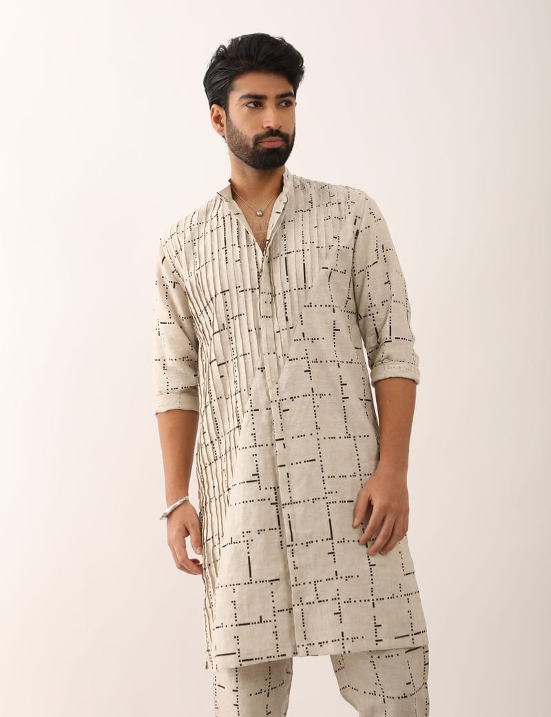 AADI TETRIS KURTA - IVORY