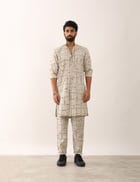 AADI TETRIS KURTA - IVORY view 2