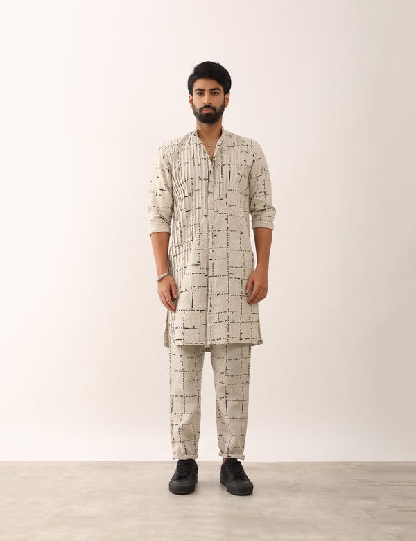 SON OF A NOBLE - SNOB — AADI TETRIS KURTA - IVORY