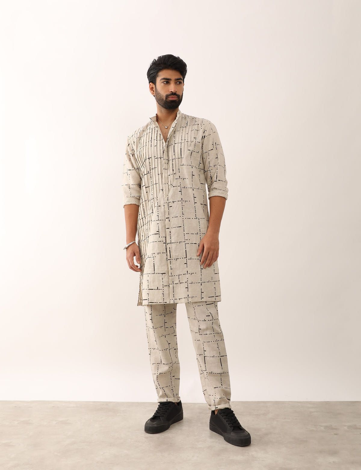 AADI TETRIS KURTA - IVORY - image 5