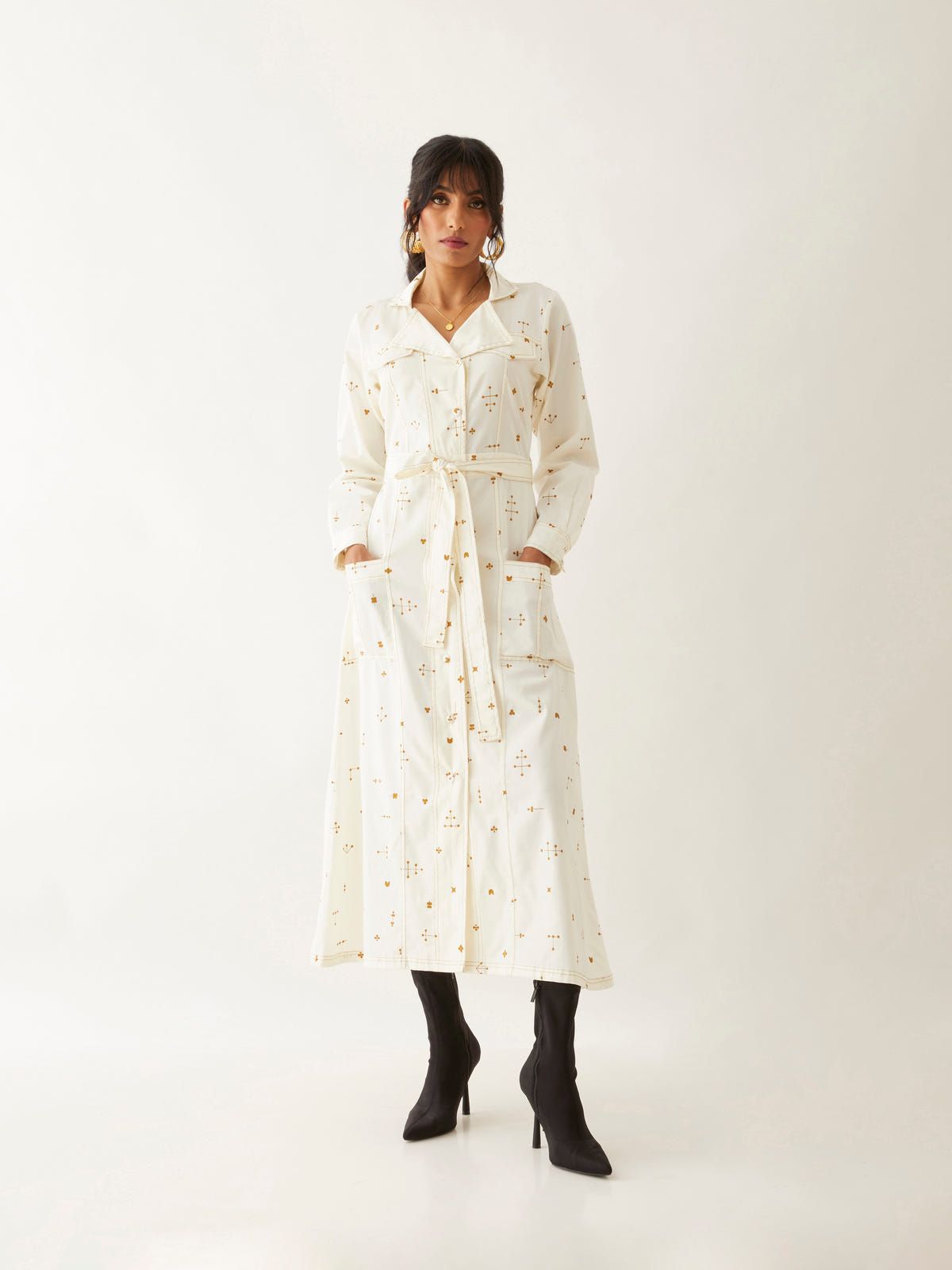 MOLLY DRESS - OFF WHITE - image 1