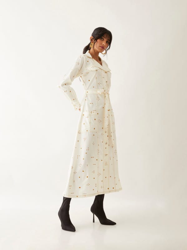 SON OF A NOBLE - SNOB — MOLLY DRESS - OFF WHITE