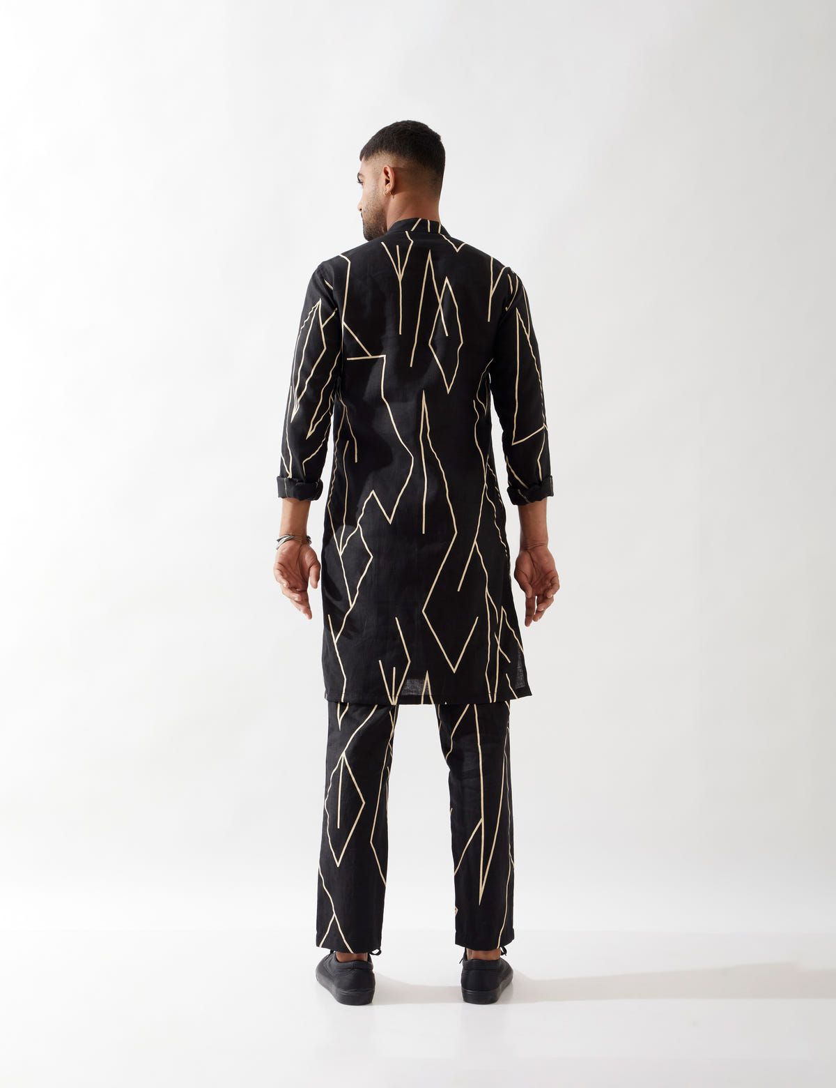 RORY METAL KURTA SET - BLACK - image 3