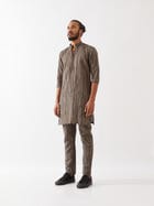 LUIS RAIN KURTA SET - GREY view 1