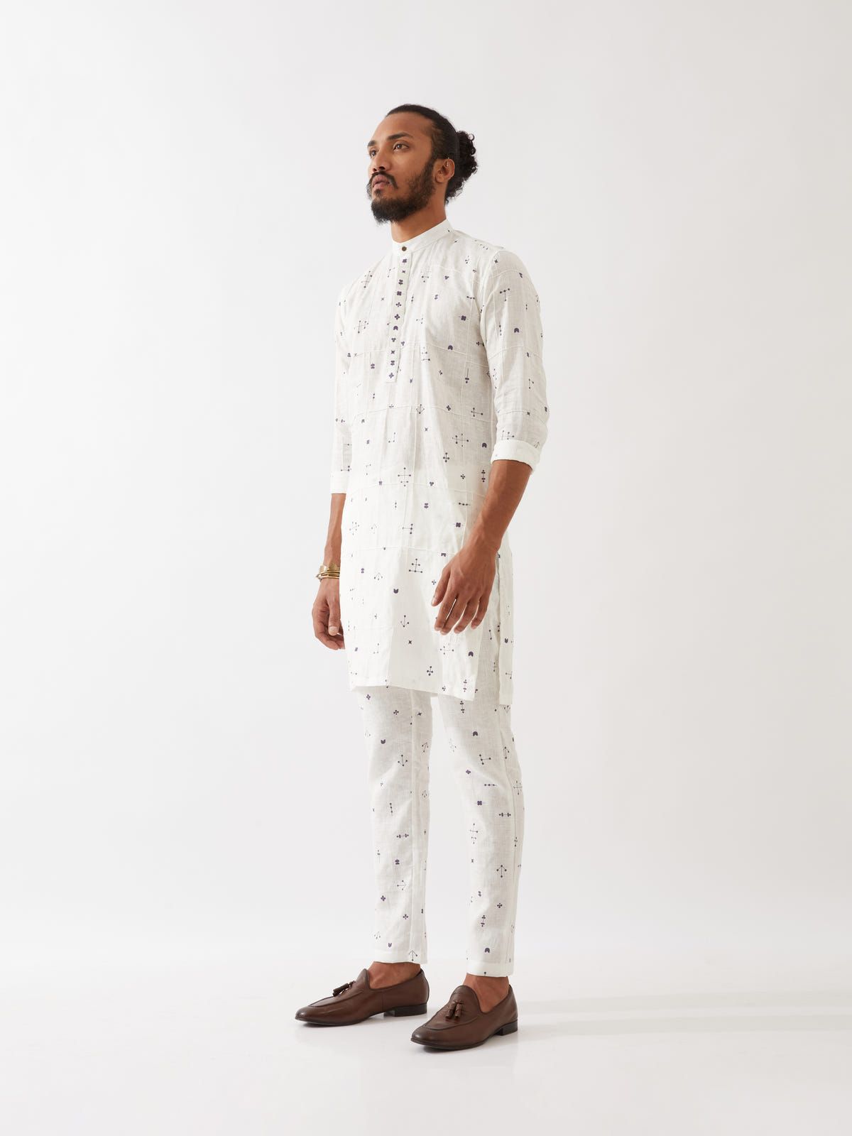 DIEGO ELEMENTS KURTA SET - WHITE - image 2
