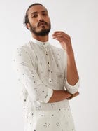 DIEGO ELEMENTS KURTA SET - WHITE view 6