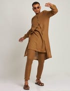 ANJAR  KURTA - GOLDEN BROWN view 1