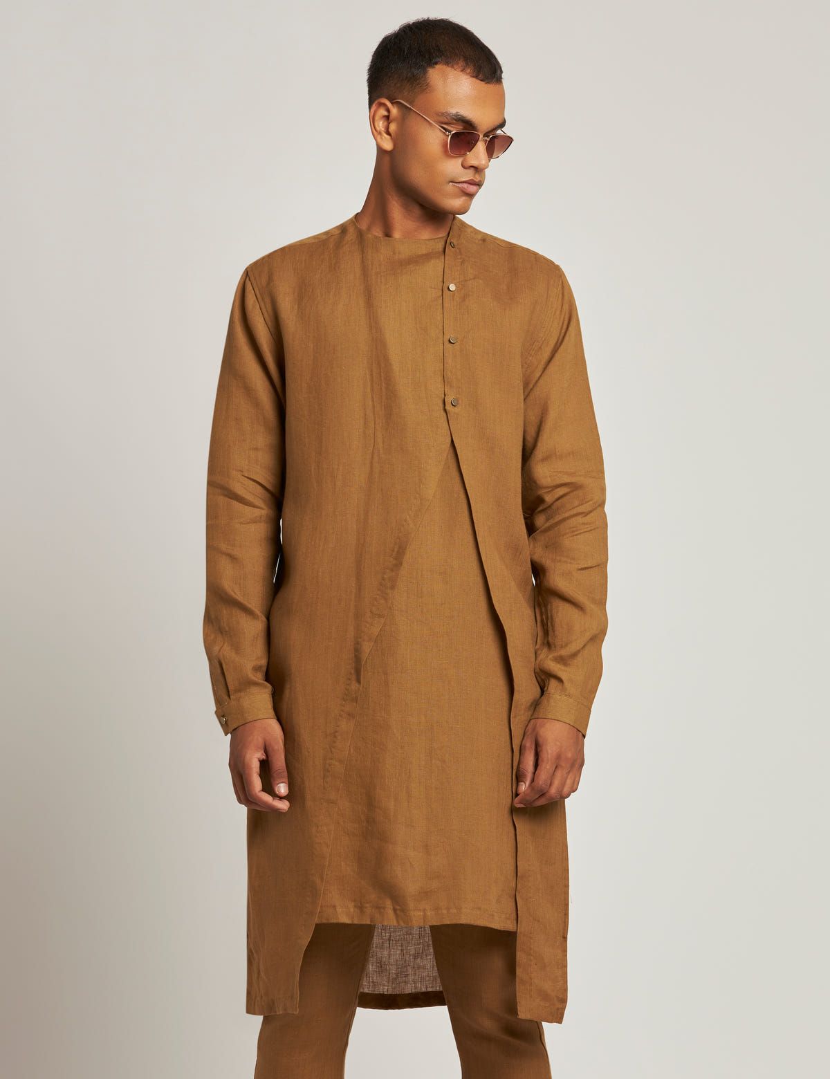 ANJAR  KURTA - GOLDEN BROWN - image 2