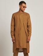 ANJAR  KURTA - GOLDEN BROWN view 2