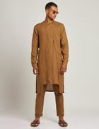 ANJAR  KURTA - GOLDEN BROWN view 5