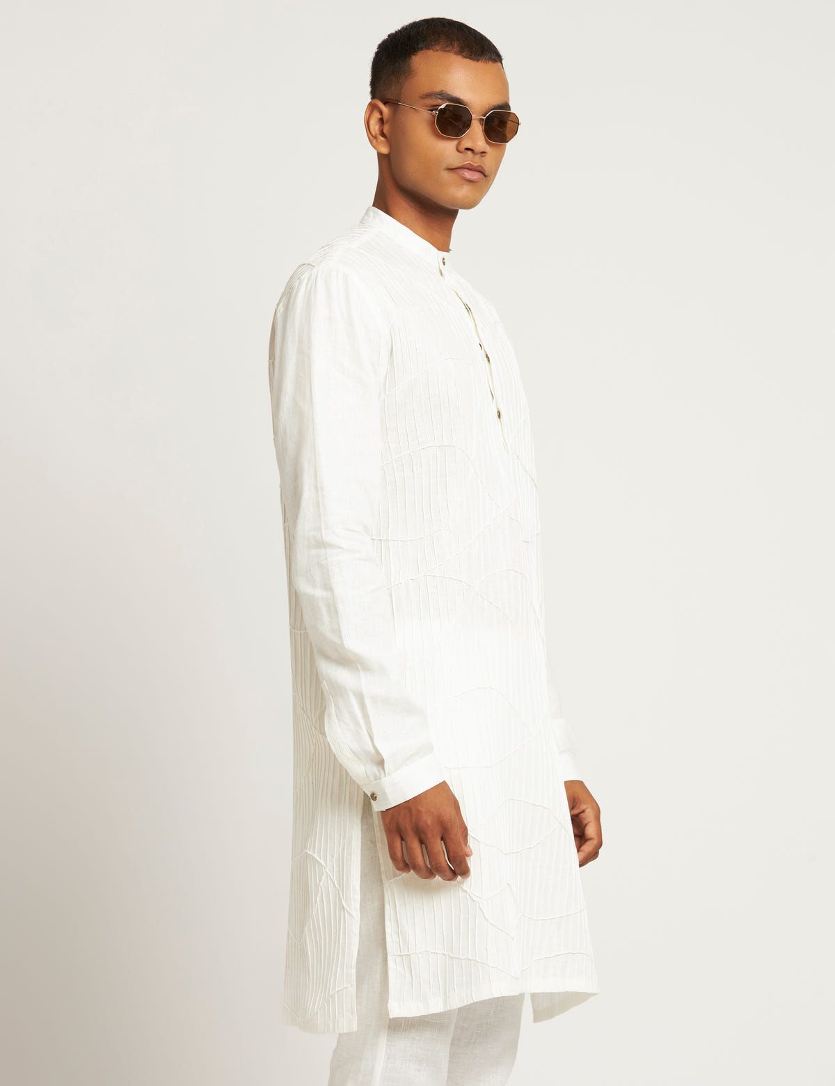 HISAR KURTA  - WHITE - image 2