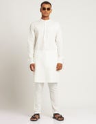 HISAR KURTA  - WHITE view 4