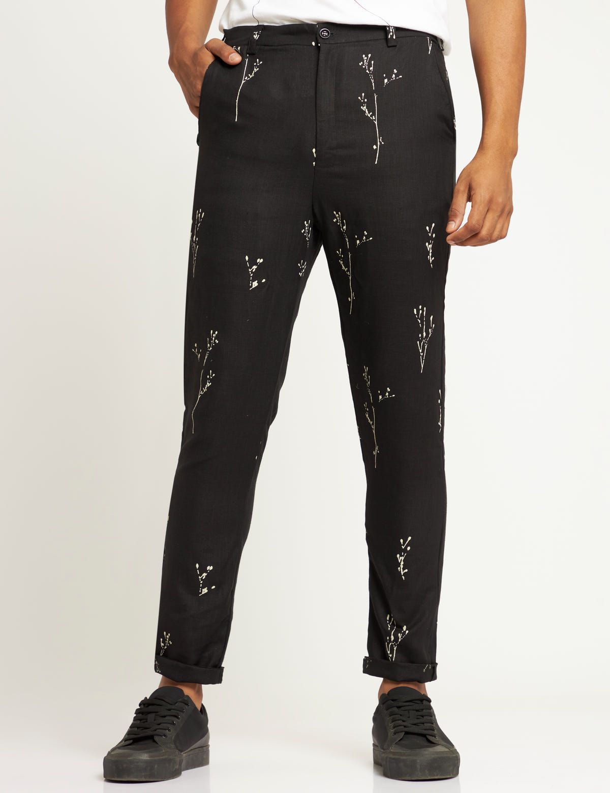TOCO - TROUSER - BOTANY - BLACK - image 1