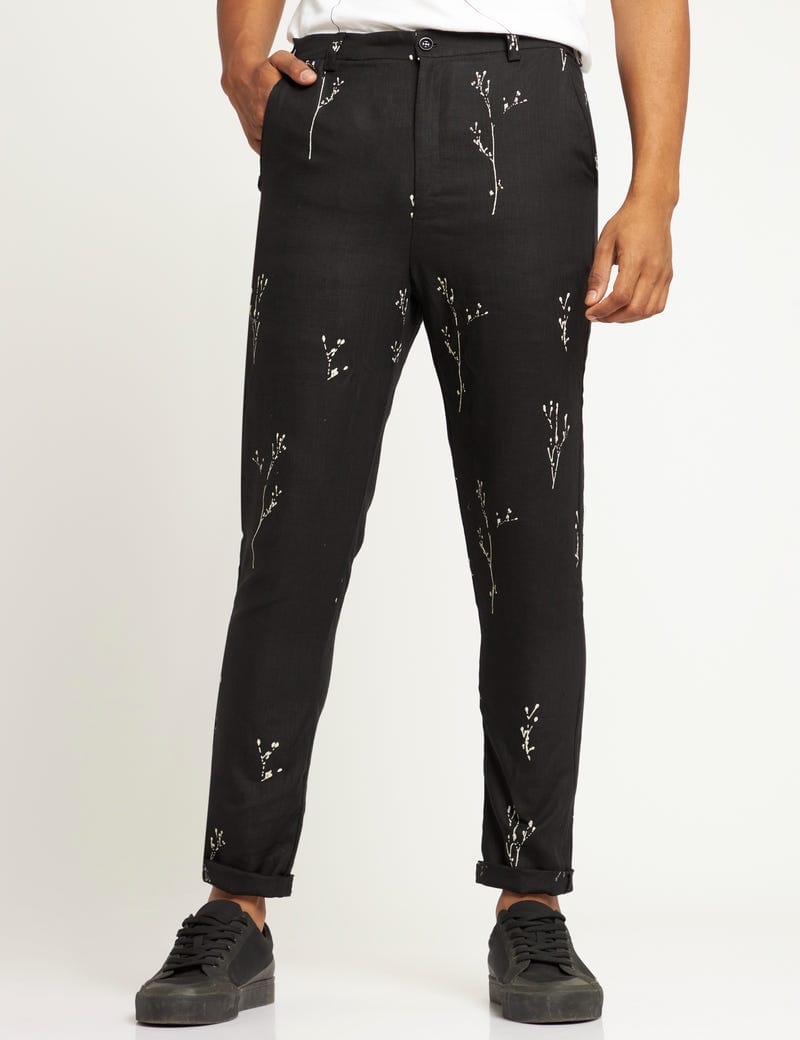 TOCO - TROUSER - BOTANY - BLACK