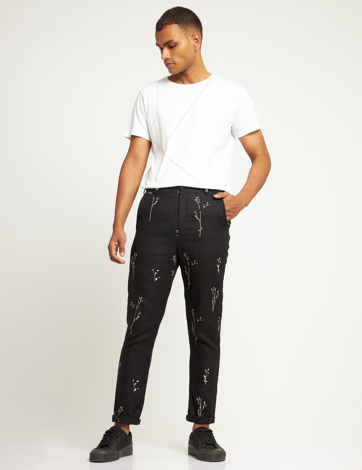 TOCO - TROUSER - BOTANY - BLACK - image 4