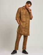 OAKWOOD KURTA MAZE- GOLDEN BROWN view 4