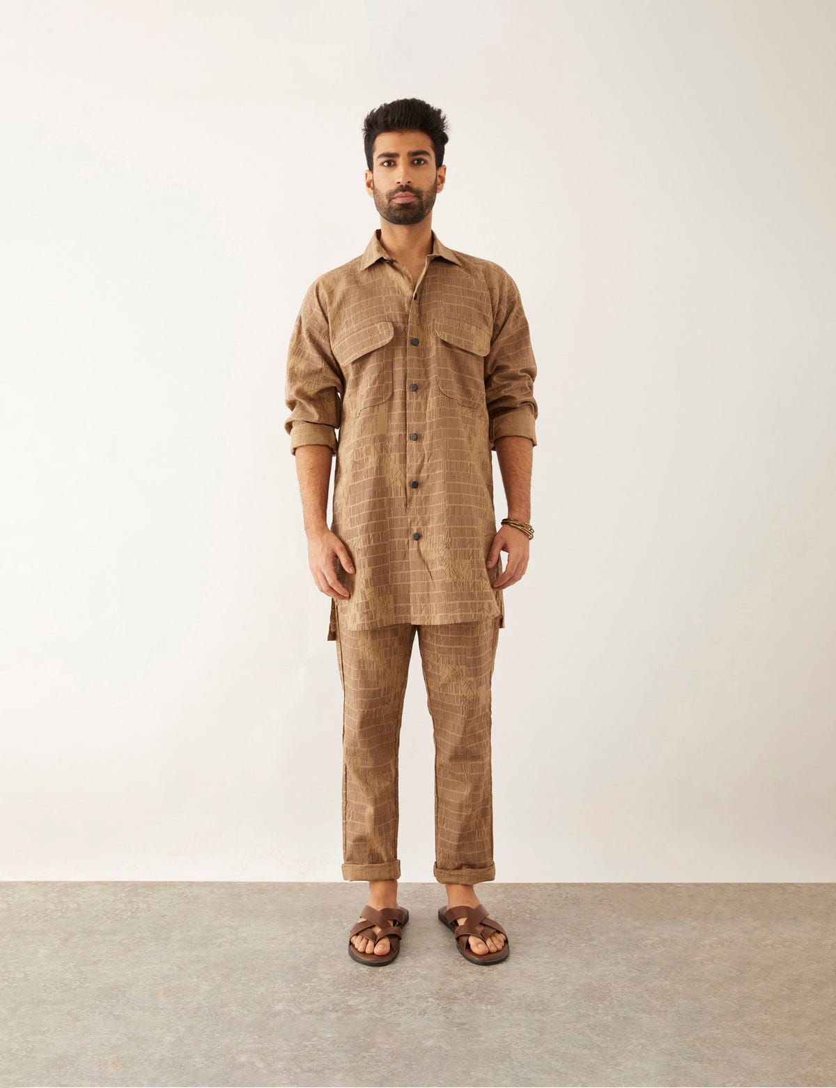 HAMDI - DOMINOS - KURTA - KHAKI - image 2