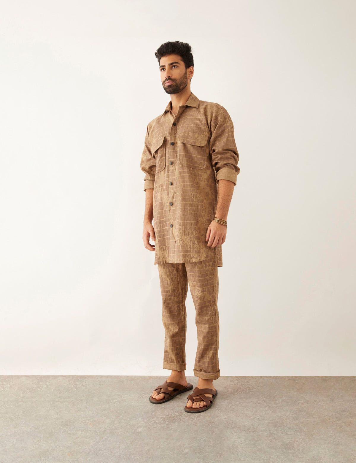 HAMDI - DOMINOS - KURTA - KHAKI - image 4