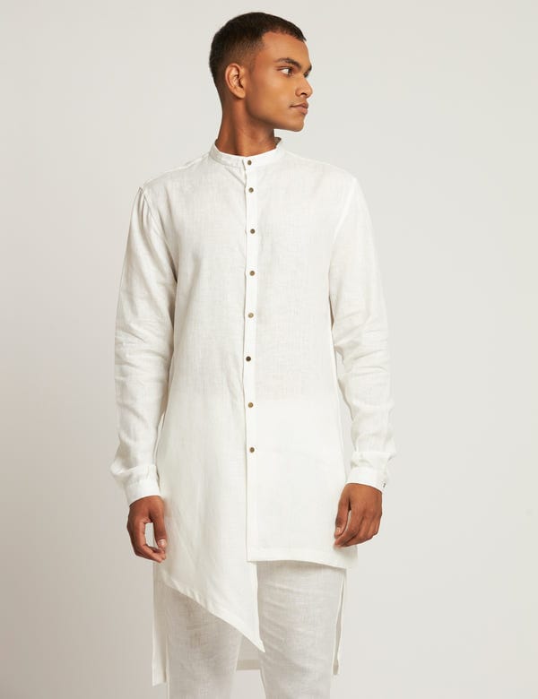 SON OF A NOBLE - SNOB — GURUNG KURTA - WHITE