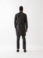 JOUNAH BLOCKS KURTA - BLACK view 4