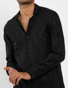 MASON RAGLAN SHIRT - BLACK view 5