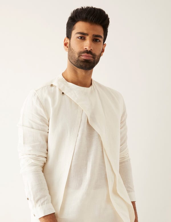 SON OF A NOBLE - SNOB — DAHA - KURTA - WHITE