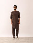 AYUSH KURTA- BROWN view 2