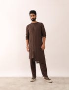 AYUSH KURTA- BROWN view 5