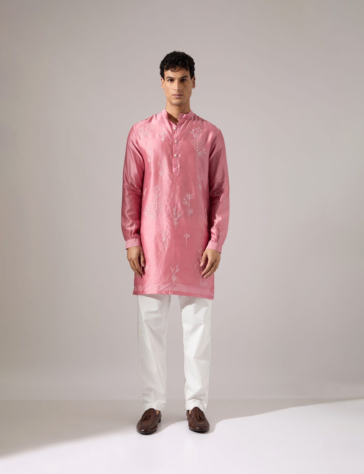 Jorah Hand Embroidered Kurta Set - Pink - image 2