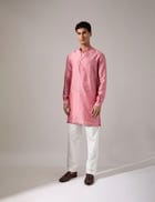 Jorah Hand Embroidered Kurta Set - Pink view 3