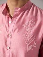 Jorah Hand Embroidered Kurta Set - Pink view 7