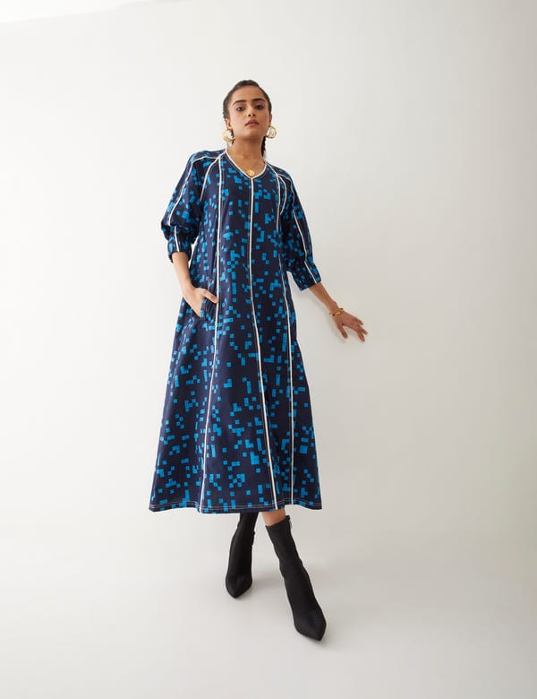 SON OF A NOBLE - SNOB — FRIDA DRESS - NAVY