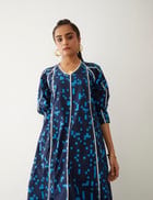 FRIDA DRESS - NAVY view 5