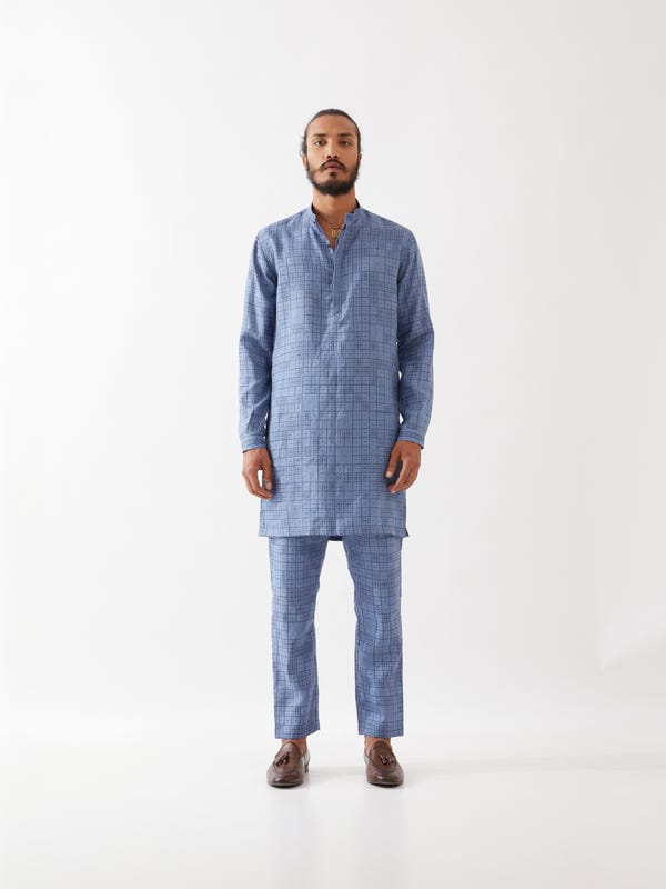SON OF A NOBLE - SNOB — LUKA DOMINOS KURTA - BLUE