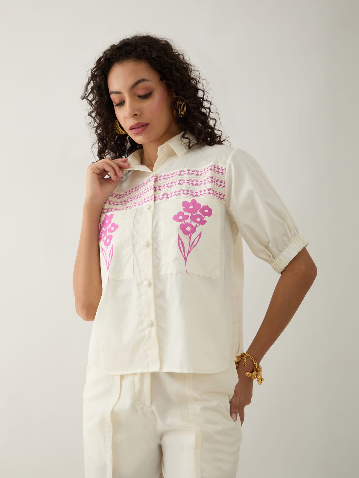 SPRING SHIRT - OFF WHITE - image 3