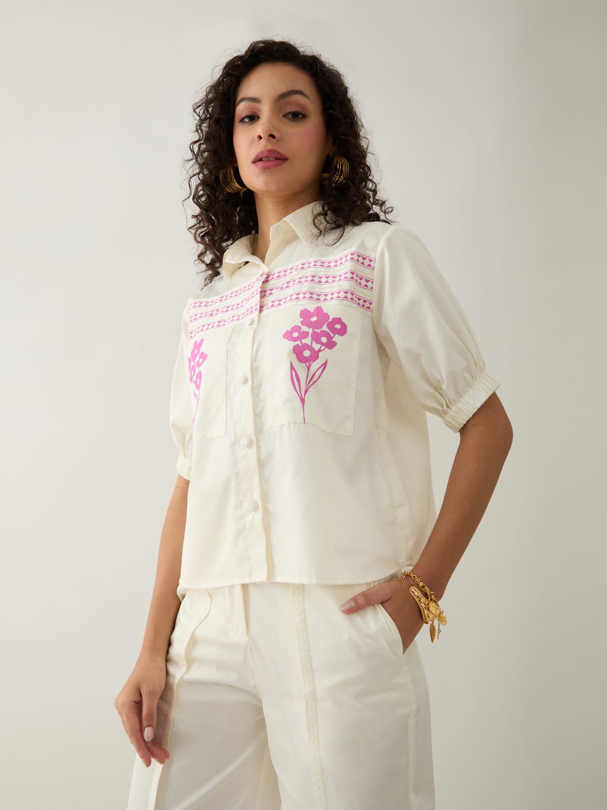 SPRING SHIRT - OFF WHITE - image 4